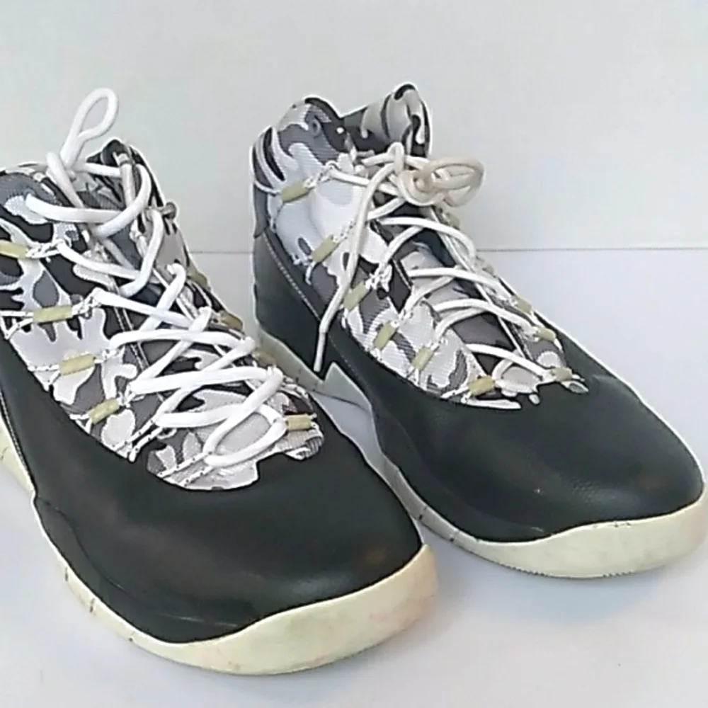 Jordan B'Mo Mens Basketball Shoes Black‎ Grey Camo Mid Top Sneakers 580590-004